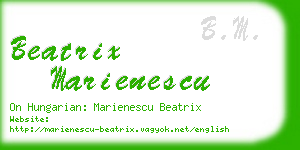 beatrix marienescu business card